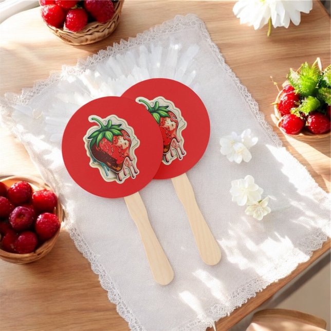 Strawberry Hand Fan (Creator Uploaded)