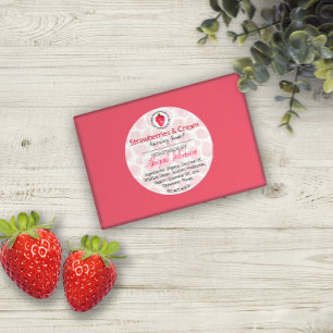 Strawberry Handmade Homemade Bath & Body Label