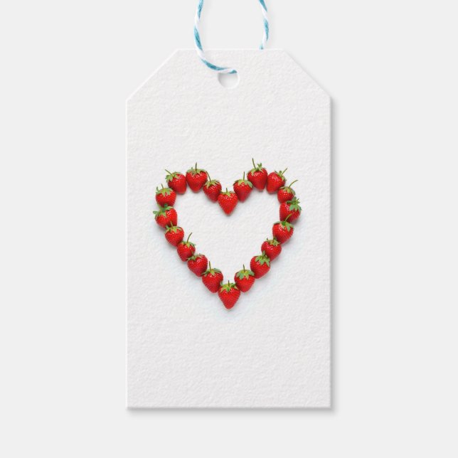 Strawberry Heart Gift Tags (Front)