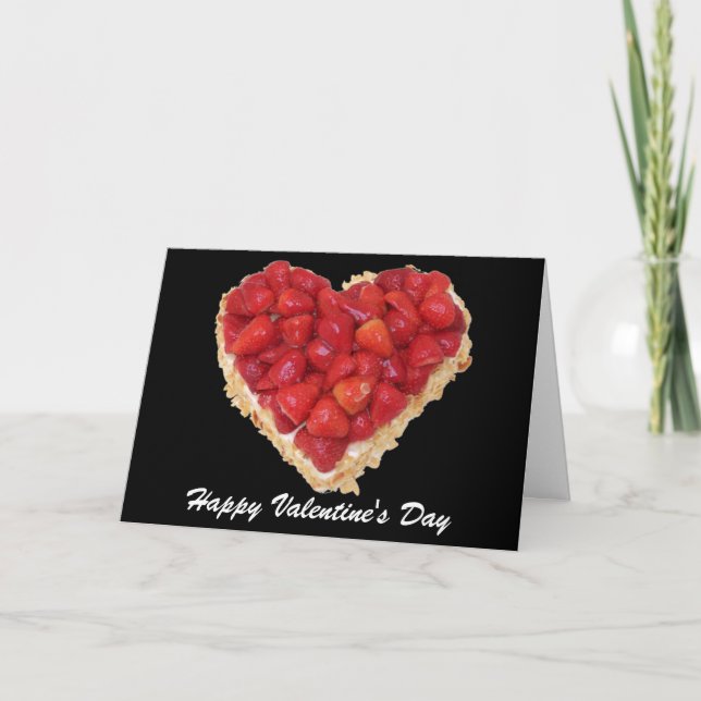 strawberry heart holiday card (Front)