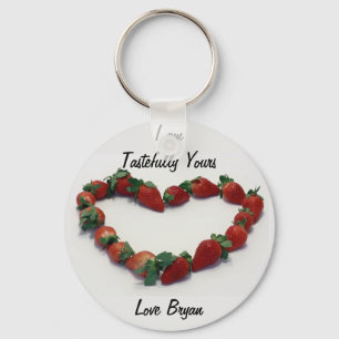 Strawberry Heart Keychain