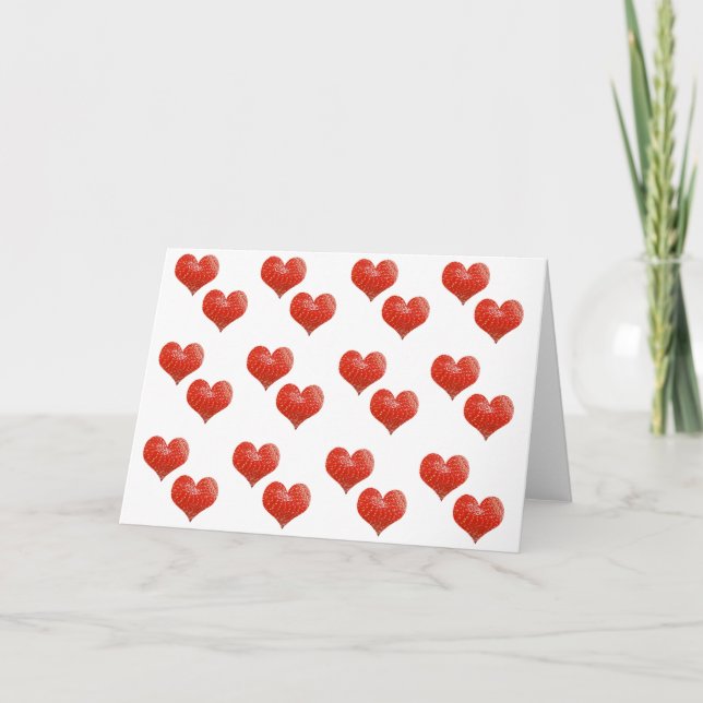 strawberry hearts holiday card (Front)