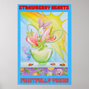 STRAWBERRY HEARTS POSTER 