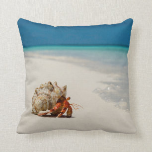 Strawberry Hermit Crab   Coenobita Perlatus Throw Pillow