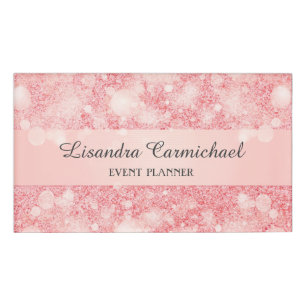 Strawberry Ice Bokeh Event Planner Name Tag