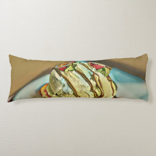 Strawberry ice cream cake body pillow