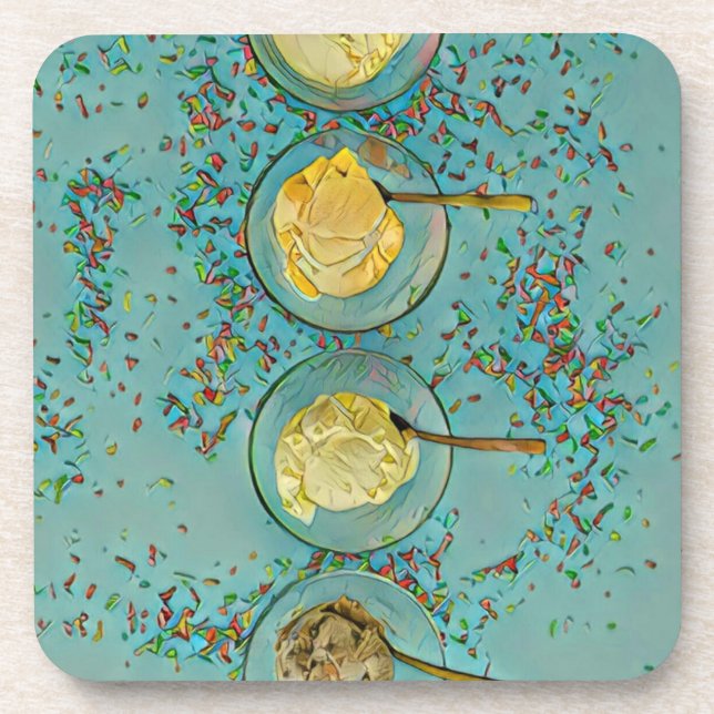 Strawberry ice cream coaster (Front)