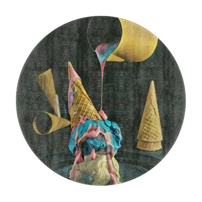 Strawberry ice cream cone cutting board (Front)