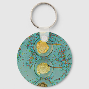 Strawberry ice cream keychain