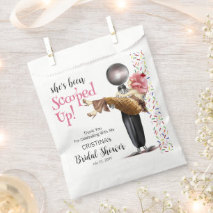 Strawberry Ice cream Scooped Up Bridal Shower Favour Bag
