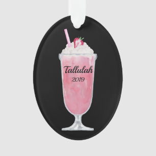 Strawberry Ice Cream Soda Personalized Ornament