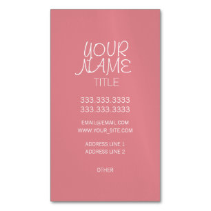 Strawberry Ice Freehand Simple Magnetic Business Card