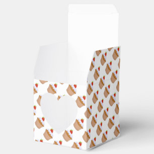Strawberry Iced Bun Cake Pattern Favor Box