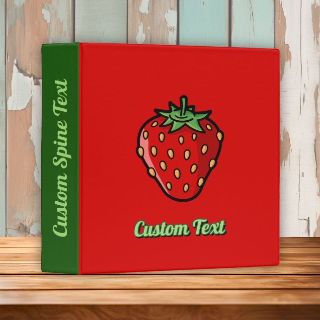 Strawberry Icon 3 Ring Binder (Creator Uploaded)