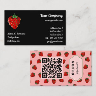 Strawberry Icon Business Card