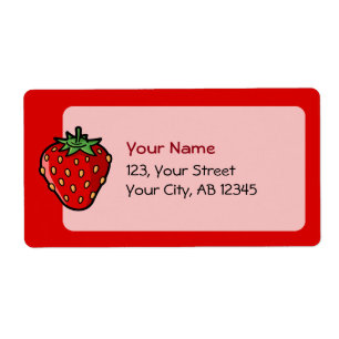 Strawberry Icon Label