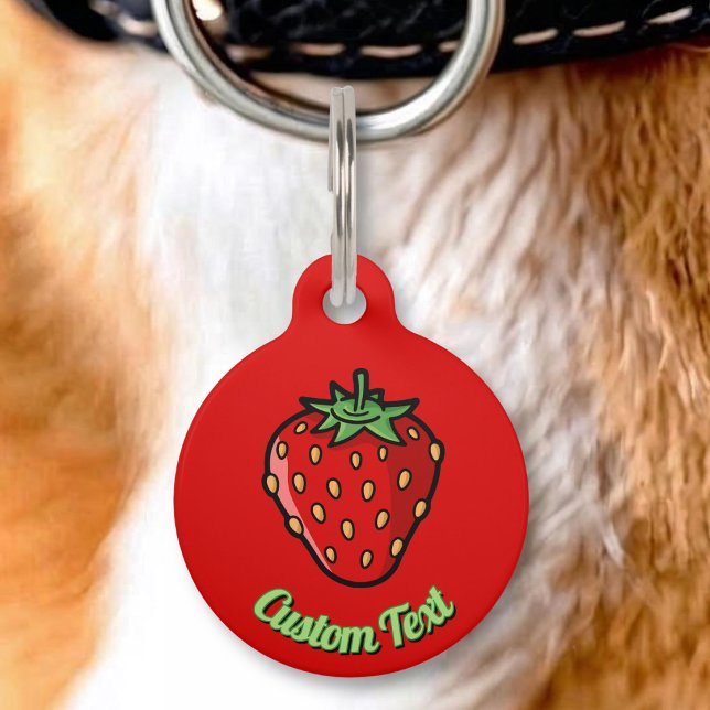 Strawberry Icon Pet ID Tag (Creator Uploaded)