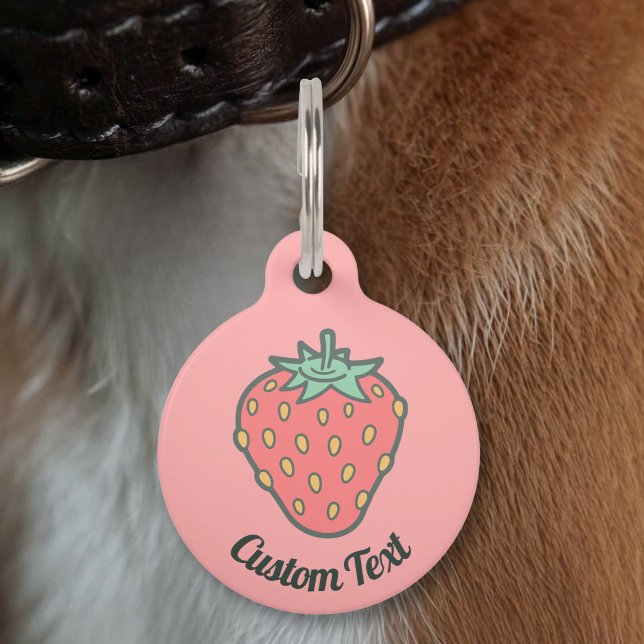 Strawberry Icon Pet ID Tag (Creator Uploaded)