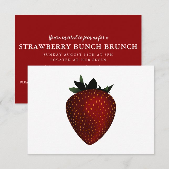 strawberry invitation (Front/Back)