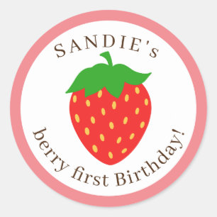 Strawberry Invitation Envelope Seal stickers