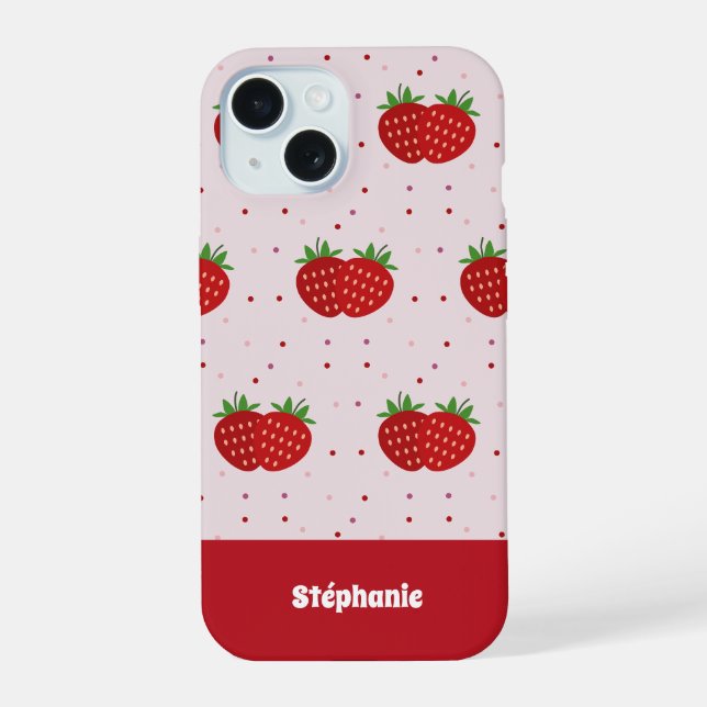 Strawberry iPhone 15 Case (Back)