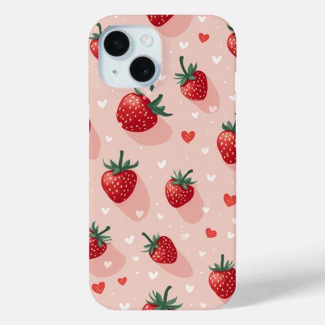 Strawberry iPhone 15 case (Back)