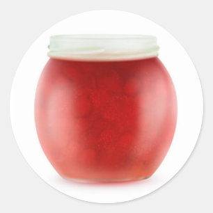 Strawberry jam classic round sticker