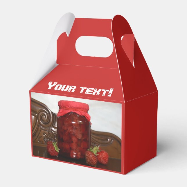 strawberry jam favor box (Front Side)
