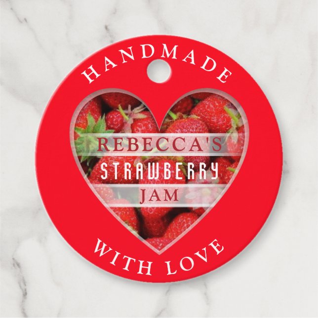 Strawberry Jam Favour Tags (Front)