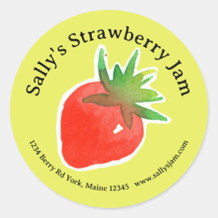 Strawberry Jam From The Kitchen Of Jar Label