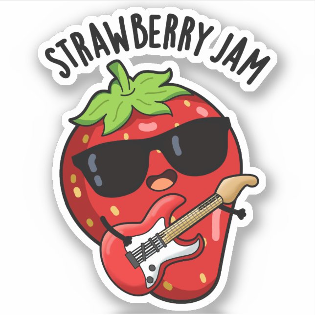 Strawberry Jam Funny Fruit Pun  (Front)