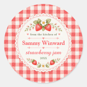 Strawberry Jam Homemade Gift Label