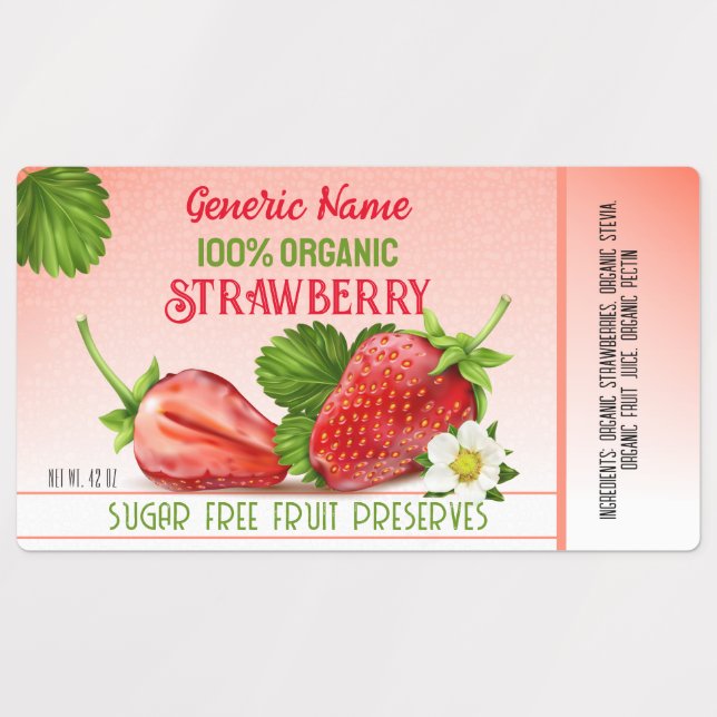 Strawberry Jam Label (Design 1)