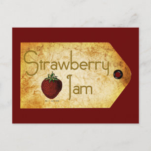 Strawberry Jam Label Postcard