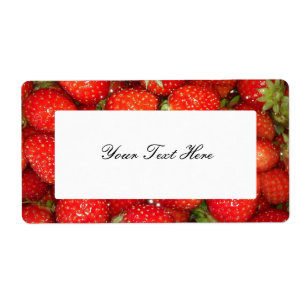 Strawberry jam label stickers
