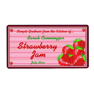 Strawberry Jam or Preserves Home Canning Jar
