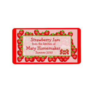 Strawberry Jam or Strawberry Preserves Labels