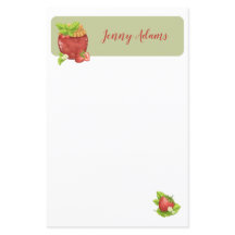 Strawberry Jam Personalized Stationary 