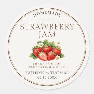Strawberry Jam Wedding Favour Labels Personalized