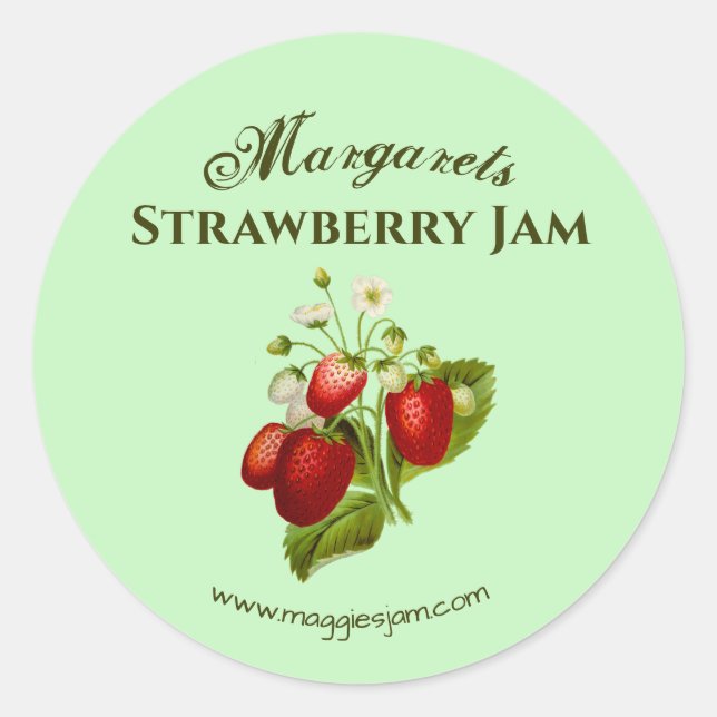 Strawberry Jar Jam Label (Front)