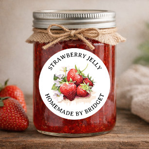 Strawberry Jelly Jam Homemade label STRAW07rd