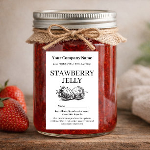 Strawberry Jelly Jam Homemade label straw_03atr