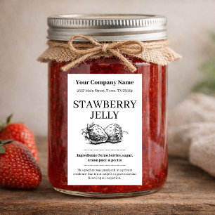 Strawberry Jelly Jam Homemade label straw_03btr