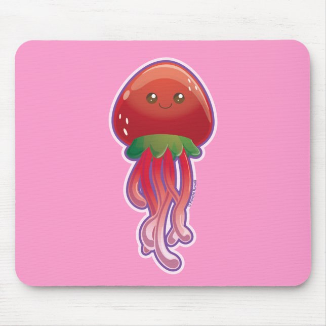 Strawberry Jellyfish Mouse Pad (Front)