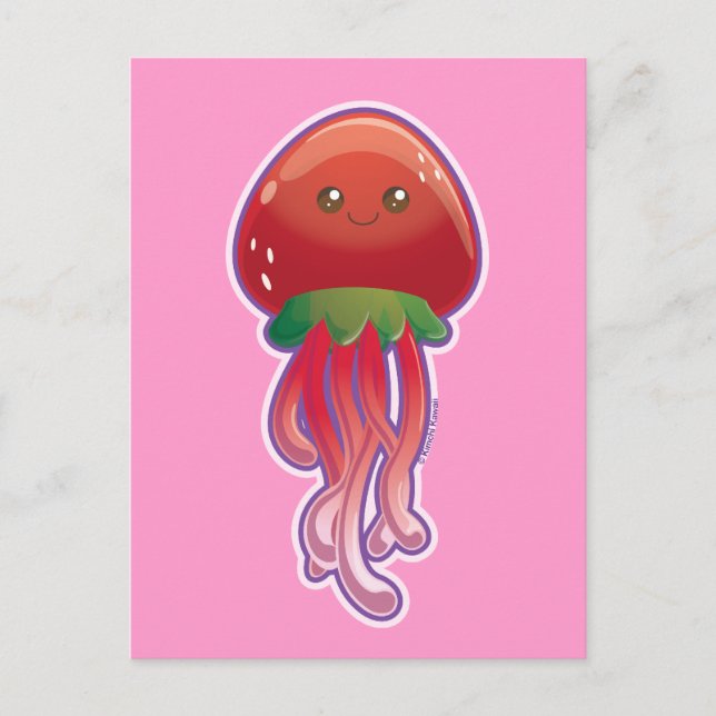 Strawberry Jellyfish Postcard (Front)