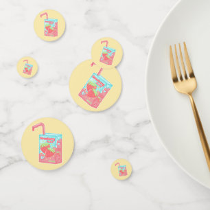 Strawberry Juice Box Birthday Party Confetti