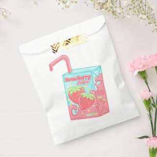 Strawberry Juice Box Favour Bag