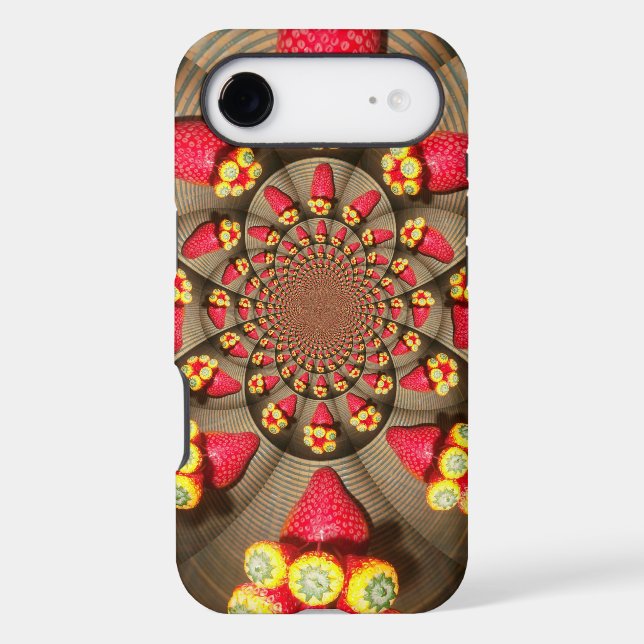 Strawberry Kaleidoscope | Colourful Red Delight Ar (Back)