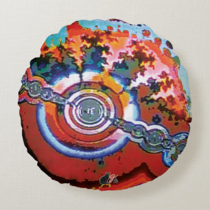 Strawberry KC image Round Pillow