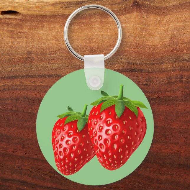 Strawberry Keychain (Back)